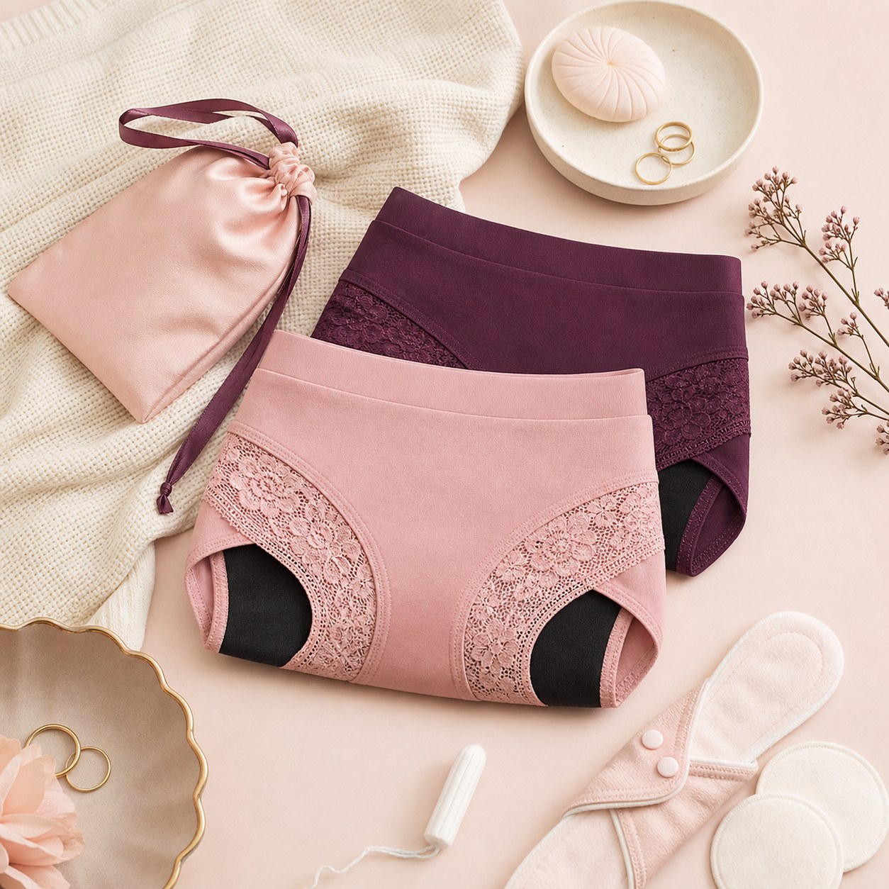 Comfortable menstrual panties for period support